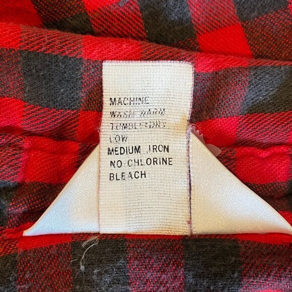 VTG 80s Model Cheryl Tiegs Cotton Flannel Plaid Button Down Shirt Missy 14 #5J - Picture 8 of 8